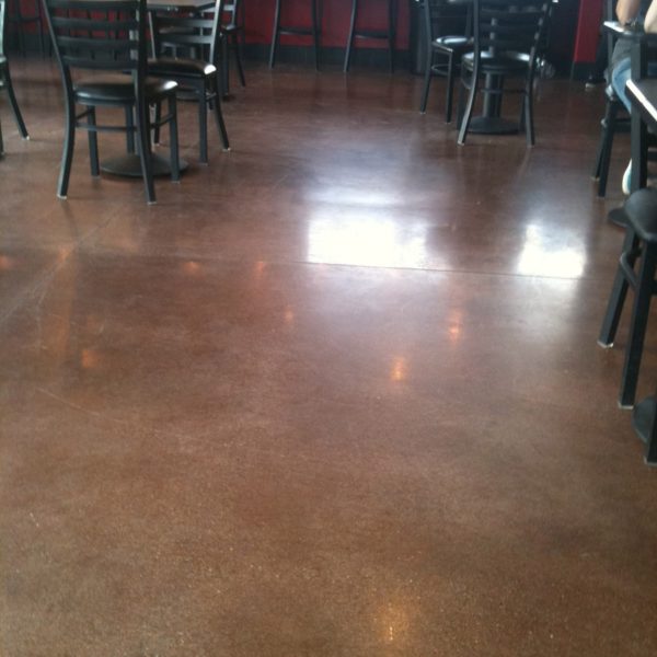 Dyed & Polished Concrete Floors at Nielsen's in Rexburg, Idaho | Silver Crest Corp.