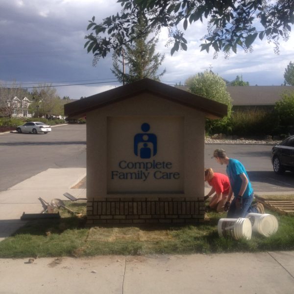 Concrete Foam Sign in Rexburg, Idaho | Silver Crest Corp