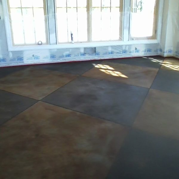 Stained Concrete Pattern in Rexburg, Idaho | Silver Crest Corp.